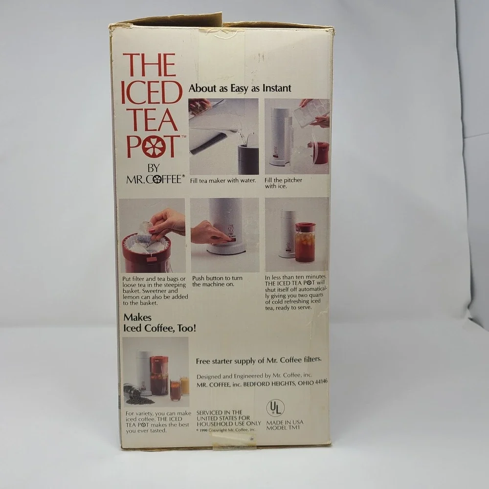 The Iced Tea Pot by Mr. Coffee Tea Maker Model TM1 Red 2 QT Excellent Condition
